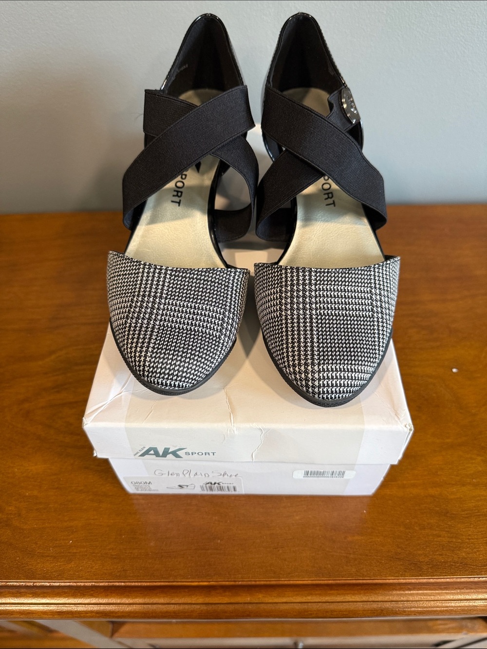 Anne Klein Sport Aktrista Glen Plaid Wedge Heels